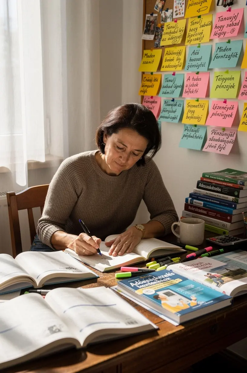 Pénzügyi tanácsadó segítséget nyújt egy családnak a költségvetés átlátható elkészítésében.